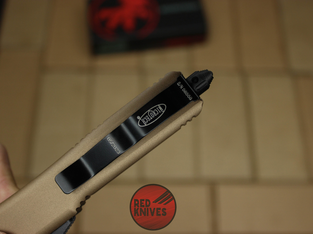 Нож Microtech Ultratech S/E - коричневая рукоять, стандартный черный клинок + запчасти RK-370