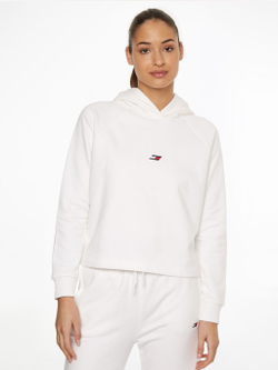 Женская теннисная куртка Tommy Hilfiger Relaxed TH Graphic Hoodie - ecru