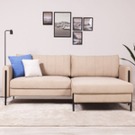 Barcelona диван-кровать с шезлонгом, велюр бежевый