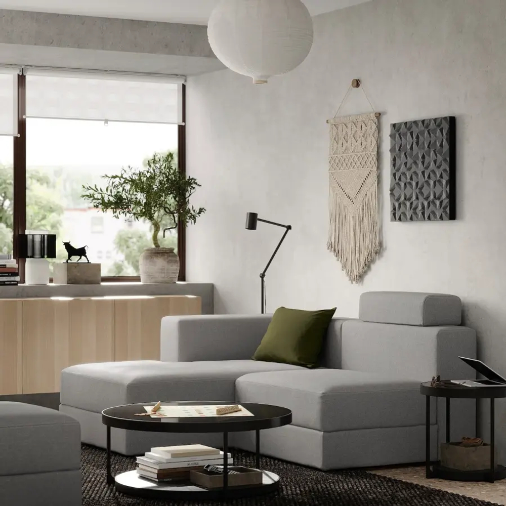 Диван 2-местный - IKEA JÄTTEBO/JATTEBO, 87x160x190см, серый/светло-серый, ЙЕТТЕБО ИКЕА