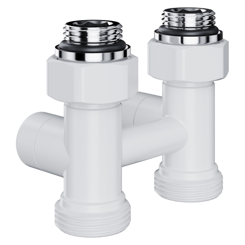 Узел нижнего подключения Royal Thermo Design прямой 1/2quot;х3/4quot; EK (белый)