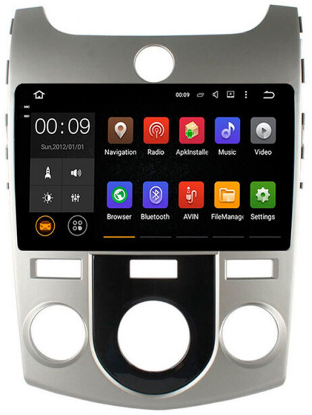 Магнитола для KIA Cerato 2 2008-2013 (кондиционер) - AIROC 2K RX-2321M Android 13, QLed+2K,  ТОП процессор, 8/128, CarPlay, SIM-слот