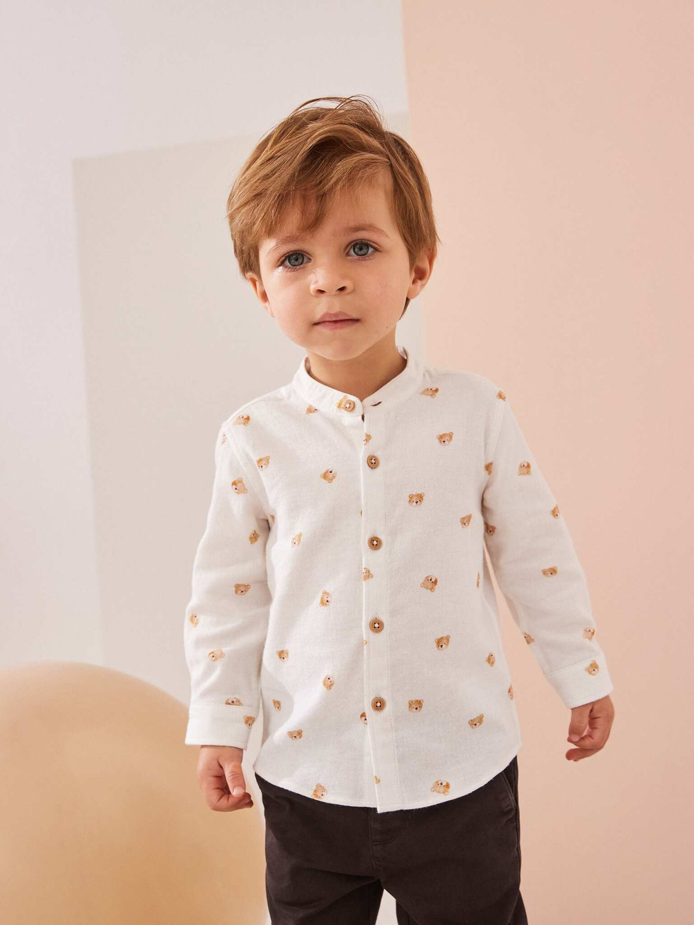 Рубашка для мальчика Next K83-269, Молочный