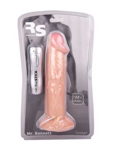 Вибратор с фигурками мужчины и женщины на стволе - 22 см. (Цвет: телесный)