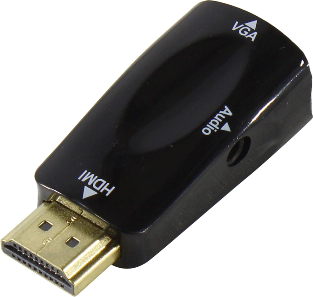 Переходник адаптер HDMI (M) --> VGA(15F)+audio Bion Адаптер