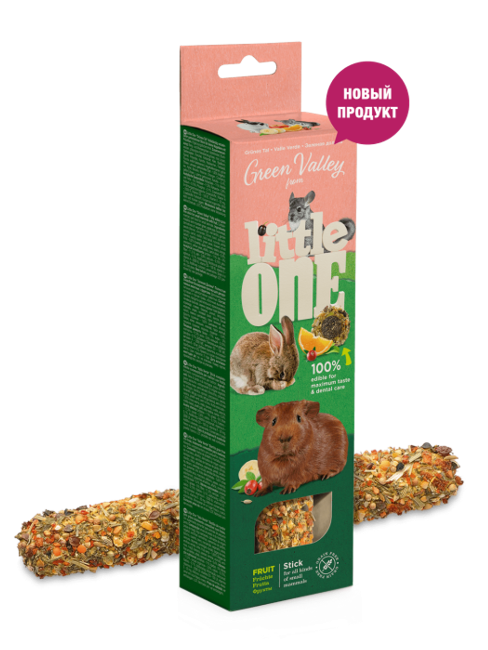 Little One "Зеленая Долина" беззерновая палочка с фруктами, 180гр