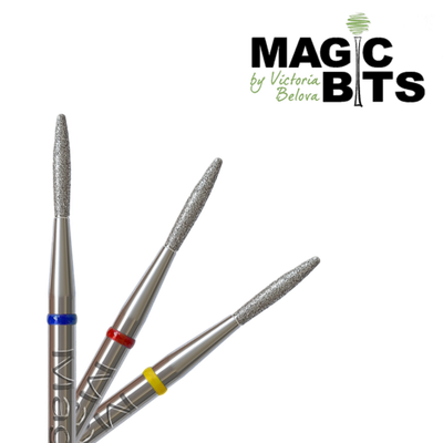 Magic bits алмазное пламя 1.6 мм круглый кончик (натуральный алмаз) средний