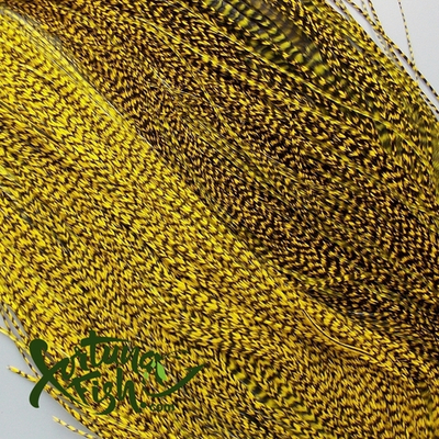 Перо из седла петуха Grizzly Yellow