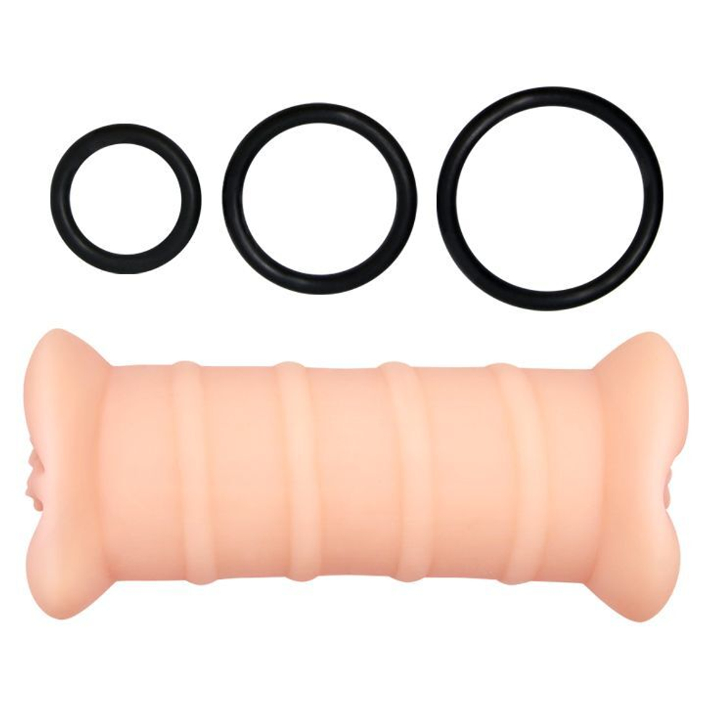 Вибромастурбатор-вагина Baile Michelle, двусторонний, 19 см