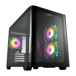 Корпус FSP S380-BA, Mid-Tower, M-ATX, Mini-ITX,USB 3.2 Gen 1 Type-A,USB 3.2 Gen 1 Type-C,ARGB вентиляторы,3x120мм,черный