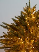 Елка на ножке «Торшер» с гирляндой встроенной (Литая хвоя) 210 см / 2,1 м