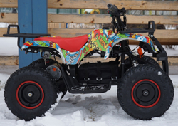 Электро-мотовездеход квадроцикл MOTAX Mini Grizlik Х-16 1000W Big Wheel (Бомбер)