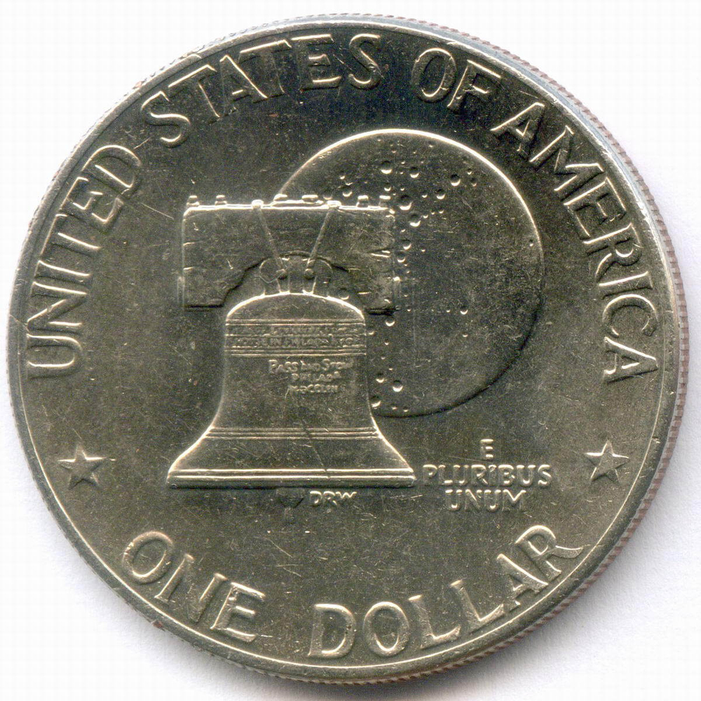 1 доллар 1976 год (D). США. 200-летие Декларации независимости. Медь с медно-никелевым покрытием, диаметр 38.1 мм. AUNC