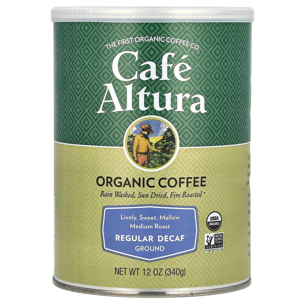 Cafe Altura, органический кофе, обычный без кофеина, молотый, средней обжарки, 340 г (12 унций)