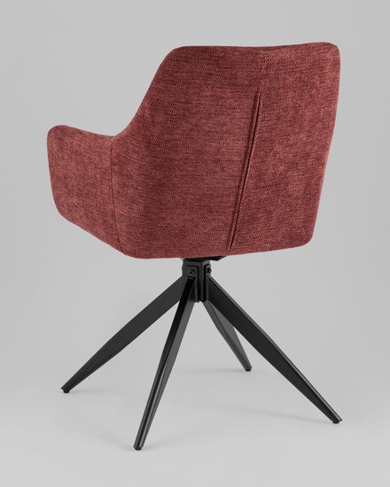 Стул обеденный поворотный Eva винно-красный рогожка 