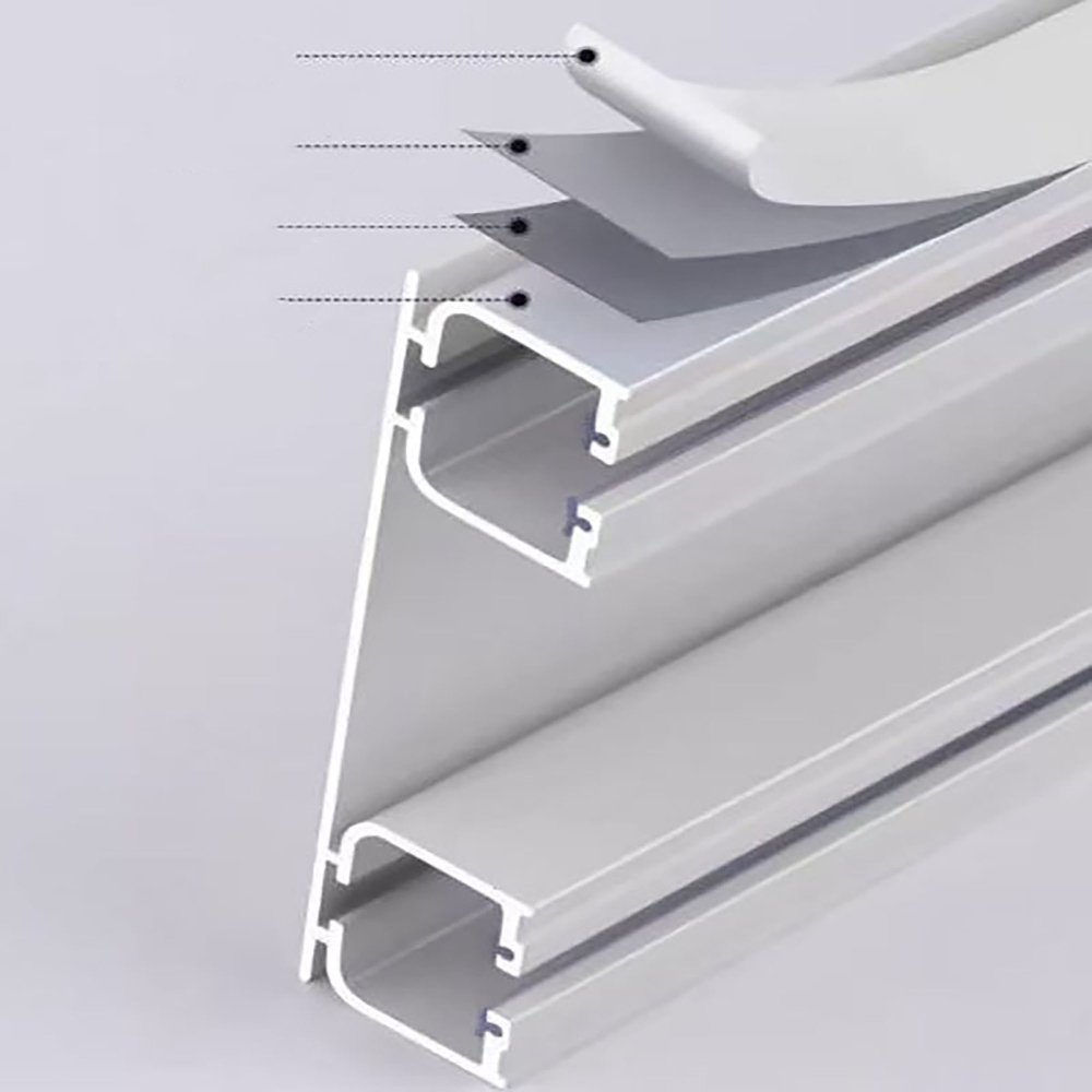 Алюминиевый карниз для штор, потолочный, двухрядный