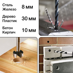 WORCRAFT Шуруповерт-Дрель аккумуляторный 1400 об/мин, 500Вт, 40 Hm, 2.0 А.м (Без АКБ и СЗУ) с подсветкой