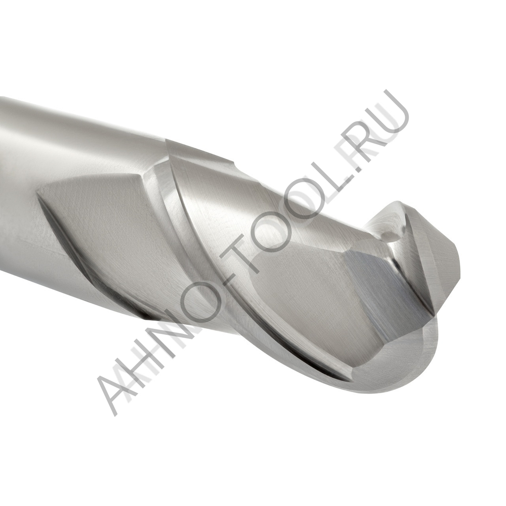 Фреза твердосплавная сферическая 10мм (L=75, l=20, хв=6) Z2 35° по алюминию и цвет.металлам BRAL-2B-