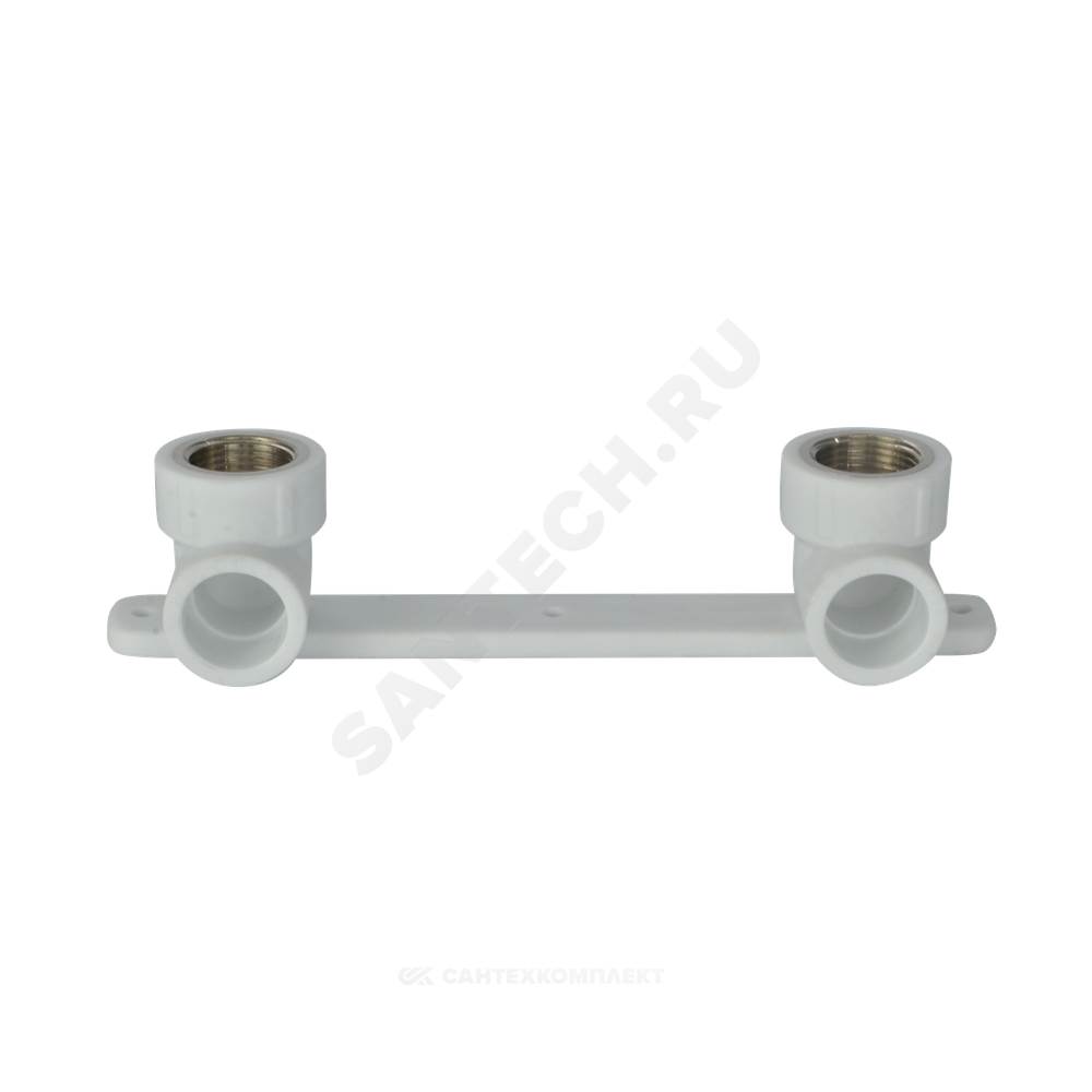 Планка монтажная PP-R белая Дн 20х1/2" ВР под смеситель с водорозетками PRO VALFEX 10124020-PRO