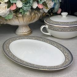 Lenardi 145-373 Овальное блюдо 35,5см. ЭЛЕГАНТ в под.уп.(х10)Костяной фарфор