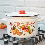 Кастрюля 7л "Ягодки" тм Appetite