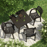 Стол квадратный 800мм "Атлант", мокко