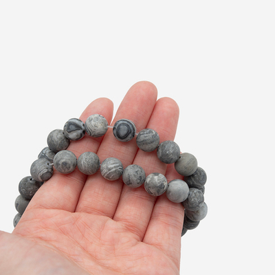 13017-10 Яшма океаническая матовая (доломит) 10мм, 37см