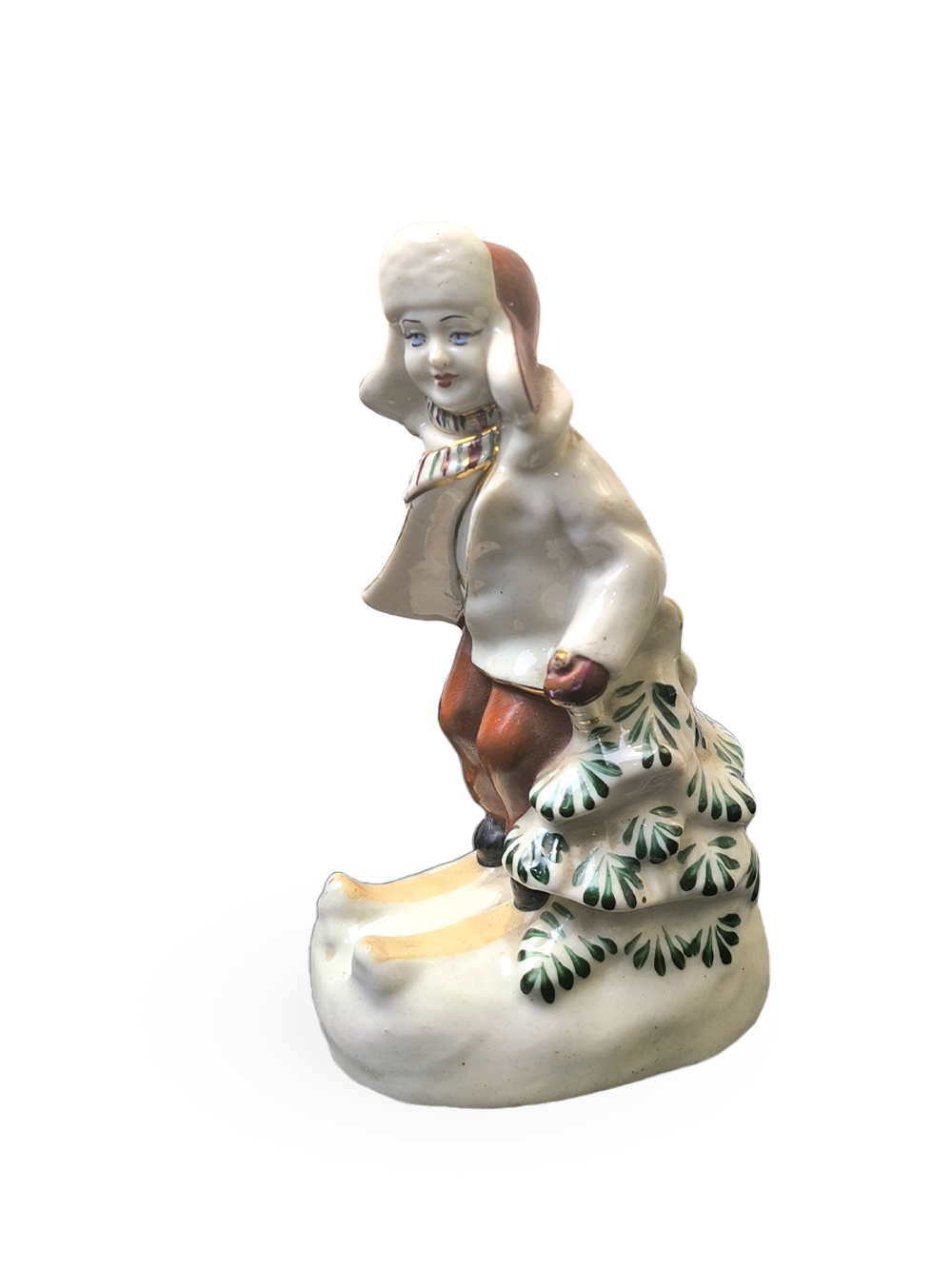 Фарфоровая статуэтка "Лыжник" Полонне ЗХК