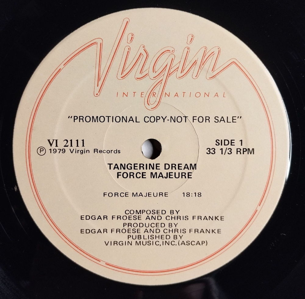 Винтажная виниловая пластинка LP Tangerine Dream Force Majeure (USA 1981)