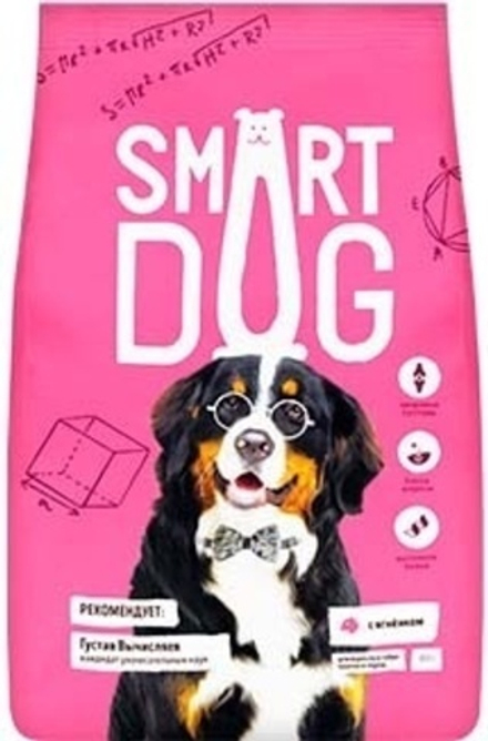 Smart Dog 18кг Сухой корм для взрослых собак крупных пород Ягненок