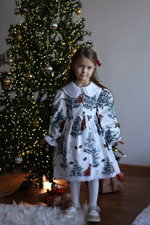 Платье «Лилия» новогодняя коллекция (лисы)