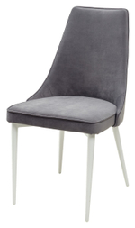 Стул М-City DISAUR Непал (Nepal-P) Серый 27, Велюр, Белый каркас