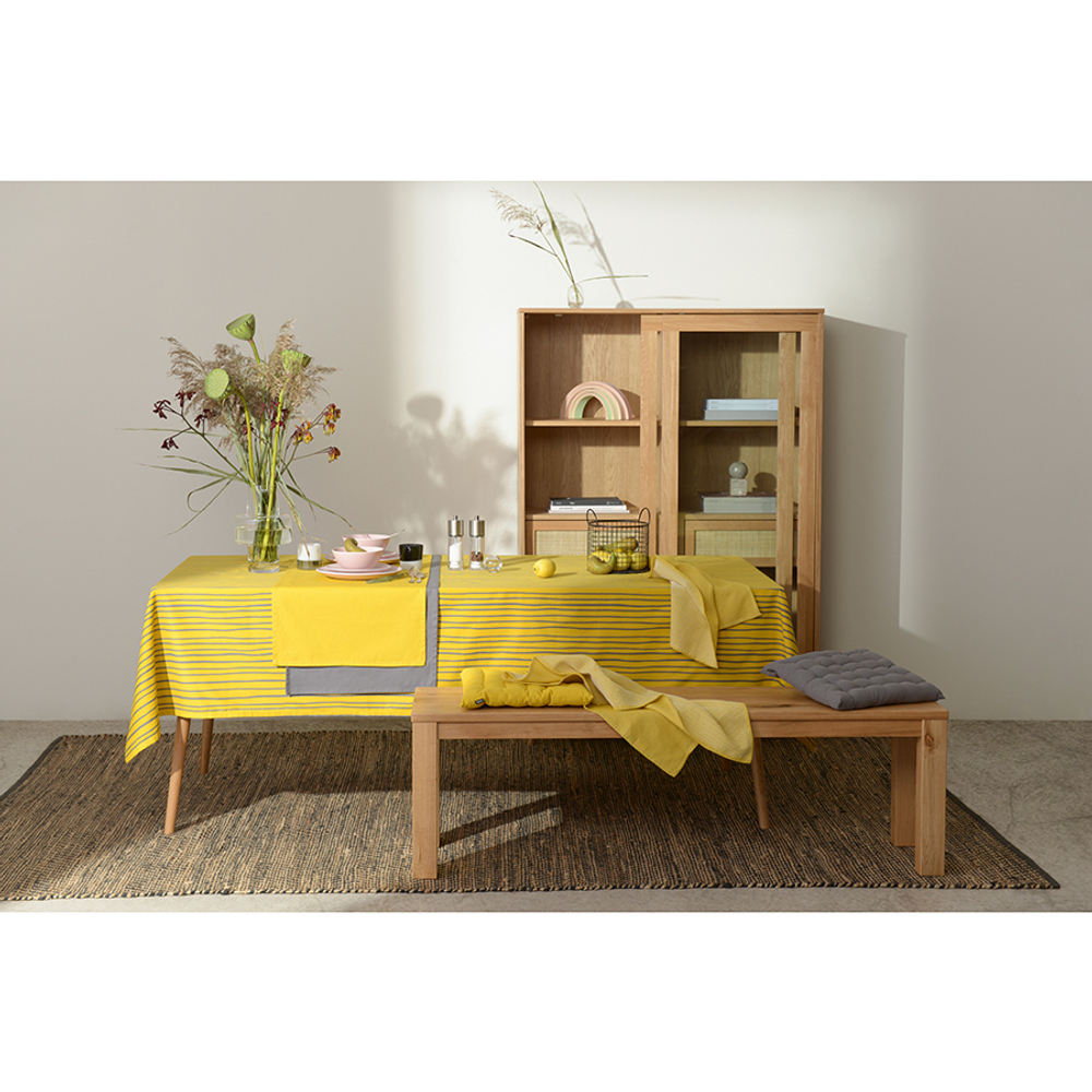 Дорожка на стол 53x150 Tkano Essential жаккардовая серая