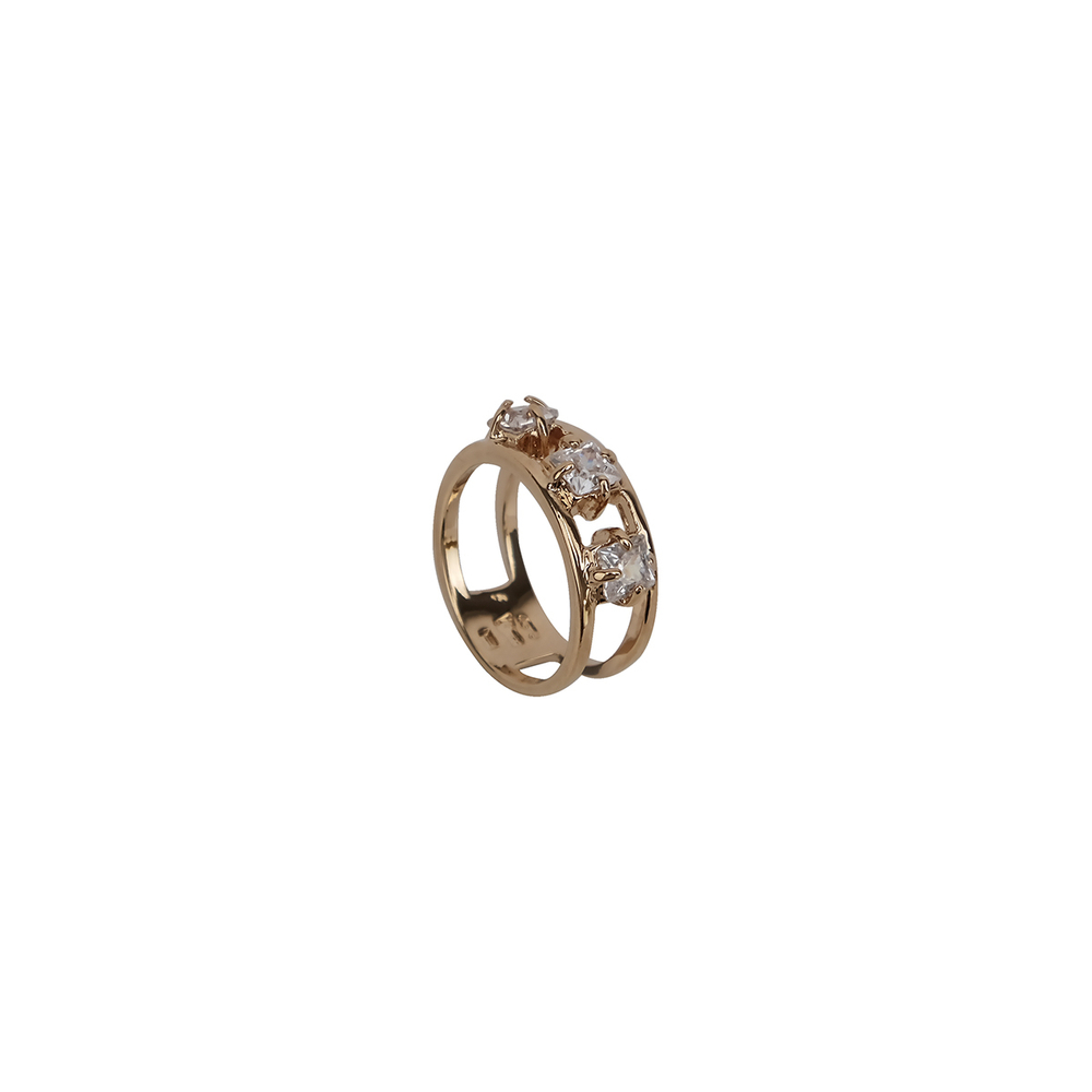 "Вите" кольцо золотом покрытии из коллекции "Элеганс" от Jenavi