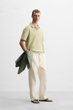 ZARA ПОЛО, СВЕТЛО-ЗЕЛЕНЫЙ