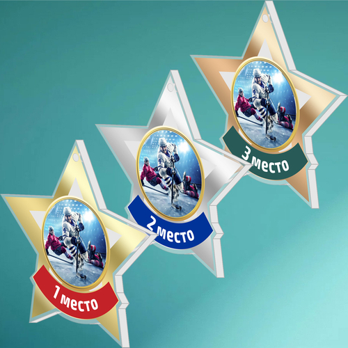 Акриловая медаль Хоккей 1722