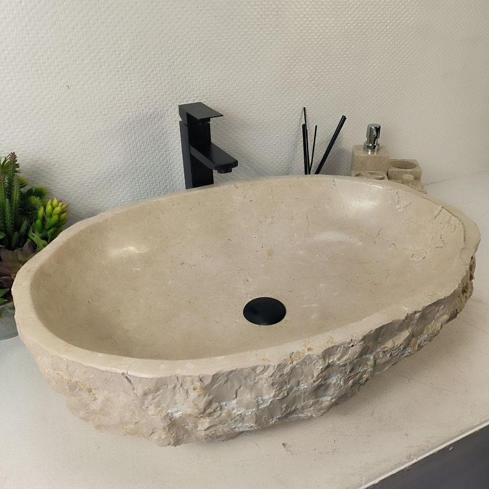 Каменная раковина из мрамора Erozy Cream EM-05327 (66*47*16) 0880 из натурального камня