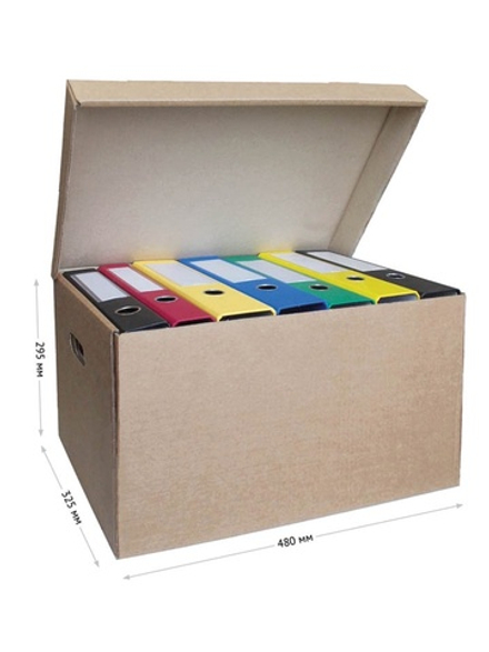 Коробка для хранения, офисная, крафт, 480×325×295 мм