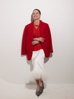 ЮБКА САТИНОВАЯ С ПЕРЬЯМИ WHITE