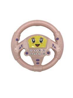Игрушка Руль музыкальный Смайлик (3260B) цвет розовый