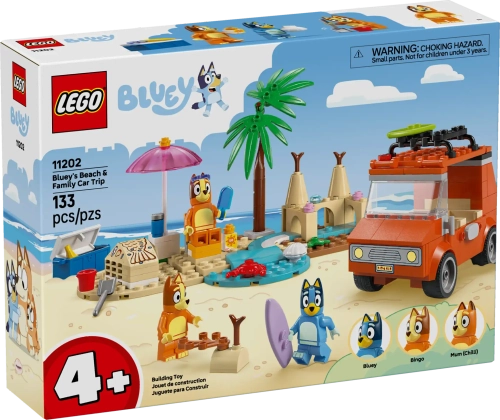 Конструктор LEGO Bluey 11202 Пляж Блуи и семейная поездка на автомобиле