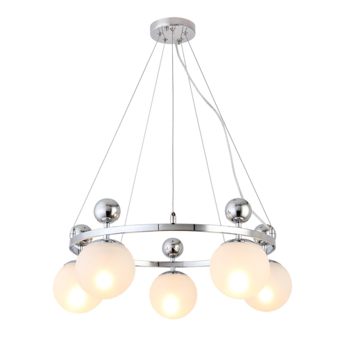 SLE106103-05 Светильник подвесной Хром/Белый E27 5*60W