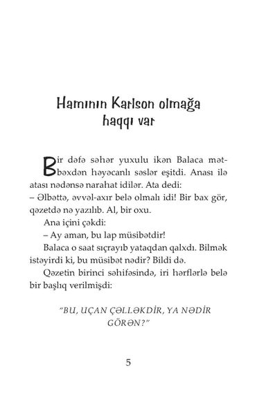 Damda yaşayan Karlson yenə də dəcəllik edir (yumşaq cild)