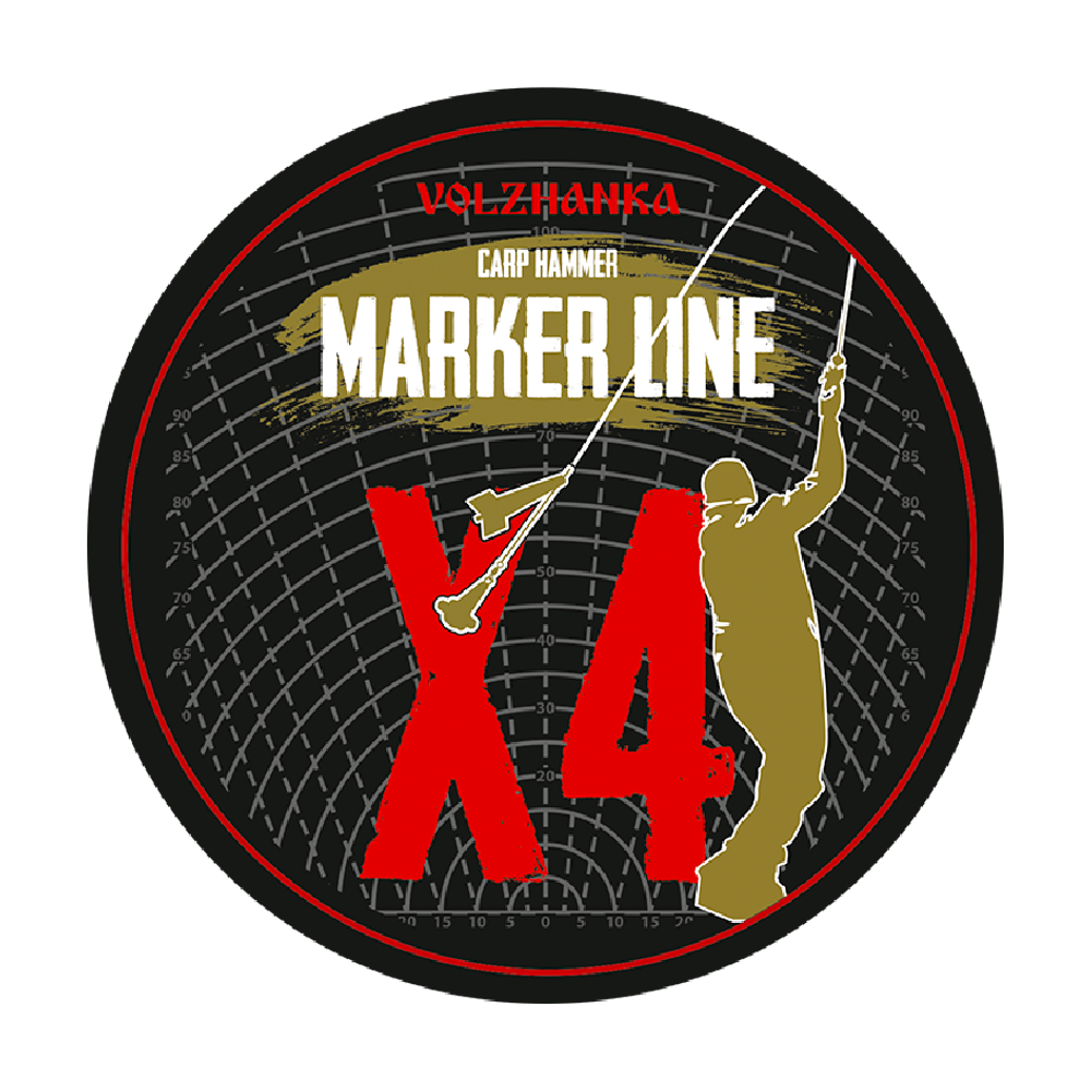 Леска плетеная Carp Hammer "Marker Line X4" 300м цв. зеленый