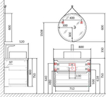 Тумба с раковиной Jorno Wood 80 см wood.01.80/P/W белая