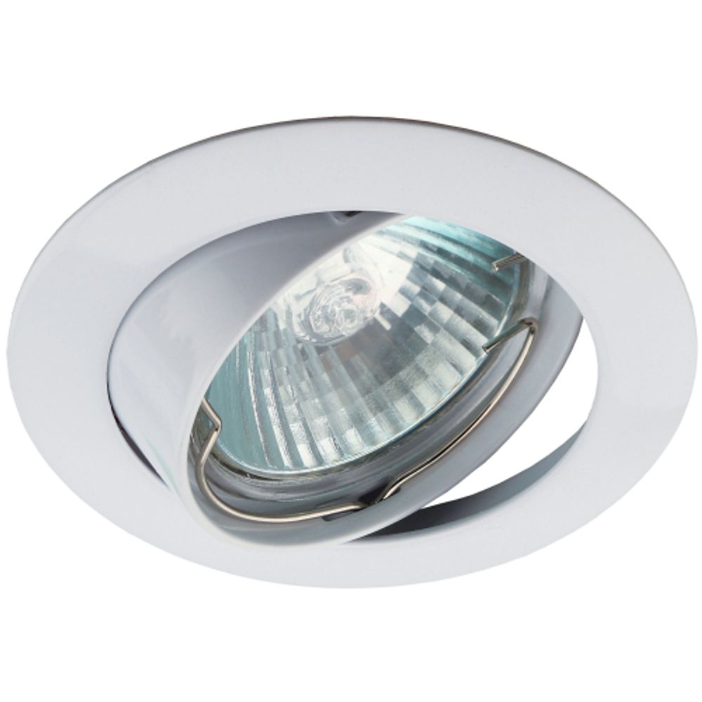 KL1A WH Светильник ЭРА литой простой пов. MR16,12V/220V, 50W белый | Литые встраиваемые светильники