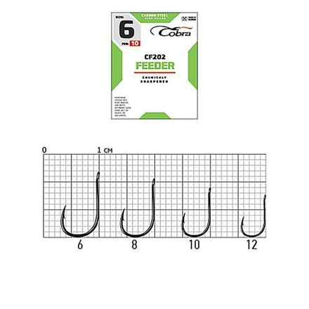 Крючки Cobra FEEDER MASTER сер. CF202 разм. 010 10шт.