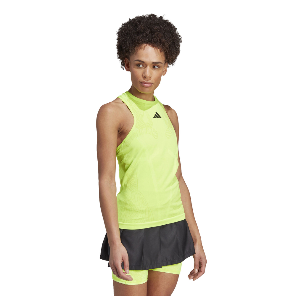 Женская теннисная майка adidas Pro Y-Tank Top Women - Neon Yellow