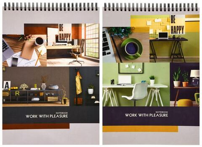 Блокнот А4 80л. клетка "Life" греб. мел. карт., спл. Уф-лак (INFORMAT)