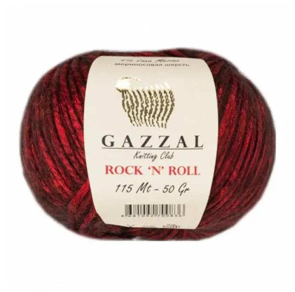 Пряжа GAZZAL Rock 'N' Roll 50 гр. 115 м цвет 12833